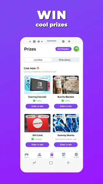 Скачать взлом Playbite - Play & Win Prizes (Плейбайт) [МОД Unlocked] на Андроид