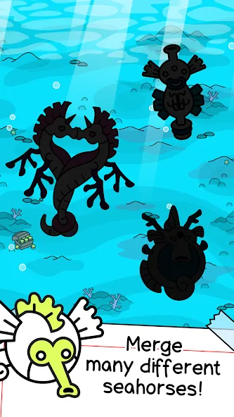 Скачать взлом Seahorse Evolution: Sea Mutant (Сиходеволюция) [МОД Money] на Андроид