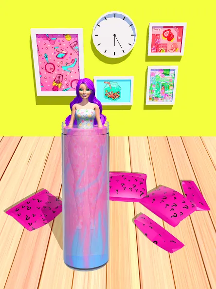Скачать взлом Color Reveal Suprise Doll Game [МОД Бесконечные деньги] на Андроид