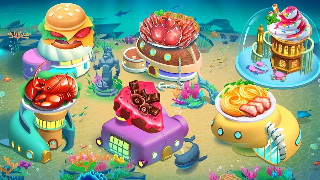 Скачать взлом Cooking Aquarium - A Star Chef (Кукинг Аквариум) [МОД Money] на Андроид