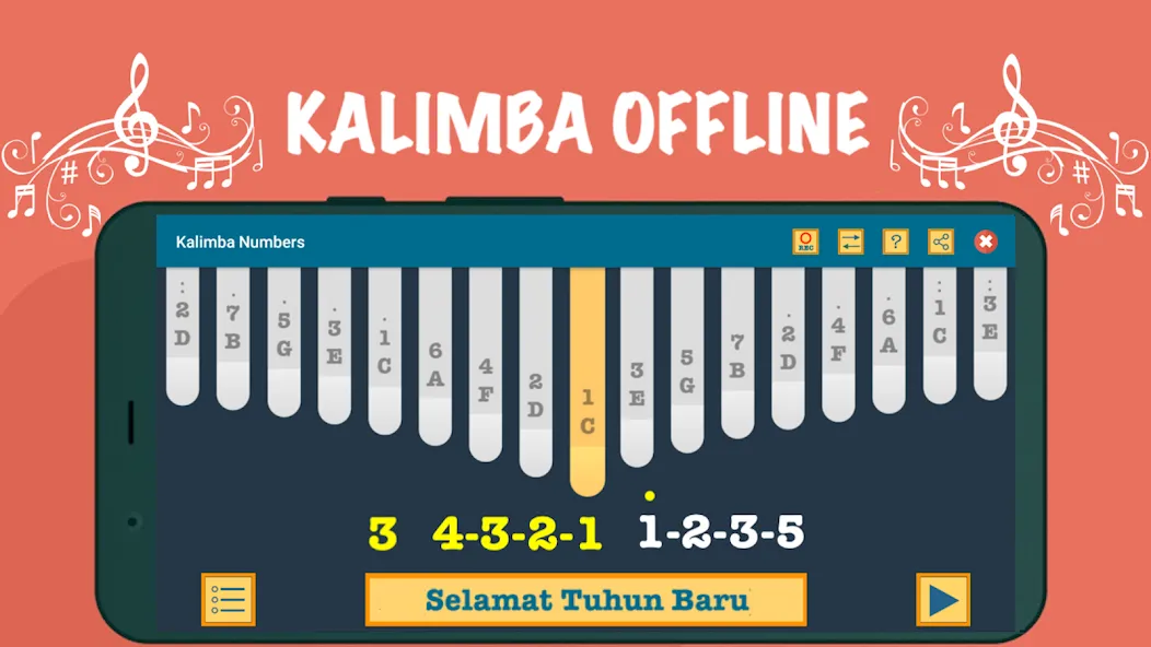 Скачать взлом Kalimba App With Songs Numbers (Калимба приложение с песнями и цифрами) [МОД Меню] на Андроид