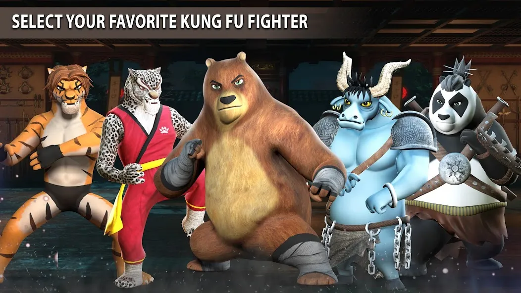 Скачать взлом Kung Fu Animal: Fighting Games (Кунгфу животное) [МОД Money] на Андроид