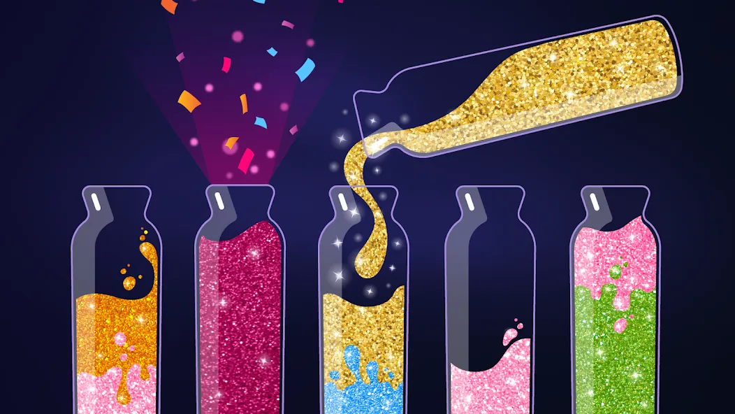 Скачать взлом Бутылочки и Пробирки:Get Color [МОД Много денег] на Андроид