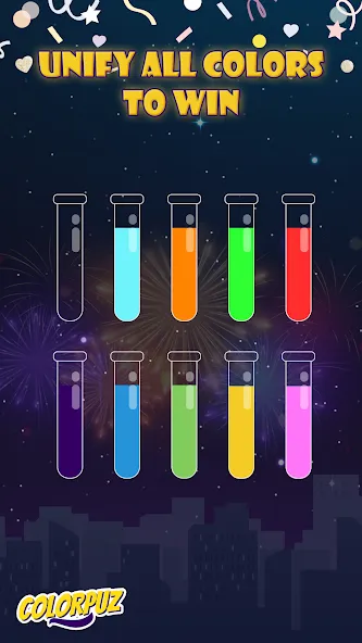 Скачать взлом Colorpuz - Water Sort Puzzle (Колорпаз) [МОД Все открыто] на Андроид