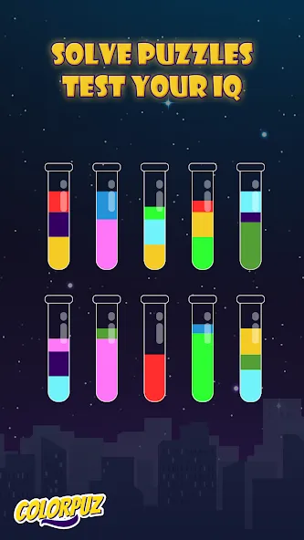 Скачать взлом Colorpuz - Water Sort Puzzle (Колорпаз) [МОД Все открыто] на Андроид