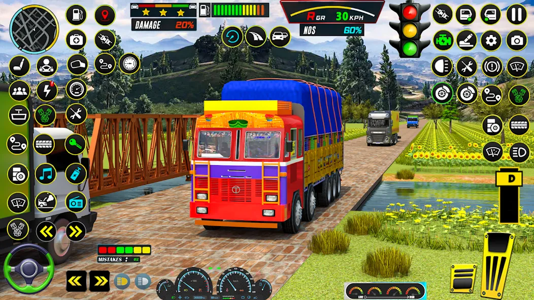 Скачать взлом Indian Truck Game 3d Truck sim (Трак Геймс Драйвинг Симулятор) [МОД Меню] на Андроид