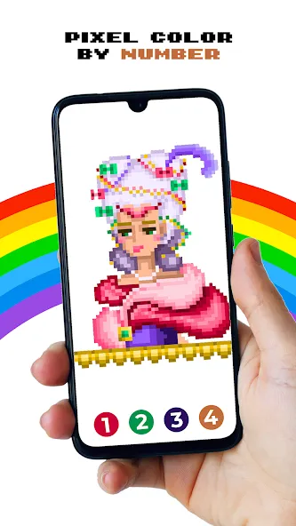 Скачать взлом Pixel by number - Pixel Art (Пиксель по номеру) [МОД Много денег] на Андроид