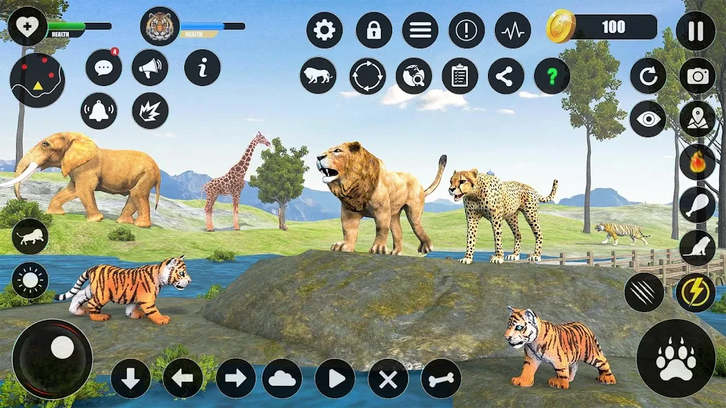 Скачать взлом Игры животных симулятора тигра (Тигровый симулятор игры с животными) [МОД Бесконечные деньги] на Андроид