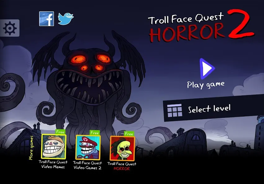 Скачать взлом Troll Face Quest: Horror 2 (Тролль Фейс Квест) [МОД MegaMod] на Андроид