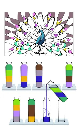 Скачать взлом Sort Paint: бутылочки-пробирки (Сорт Пэйнт) [МОД MegaMod] на Андроид