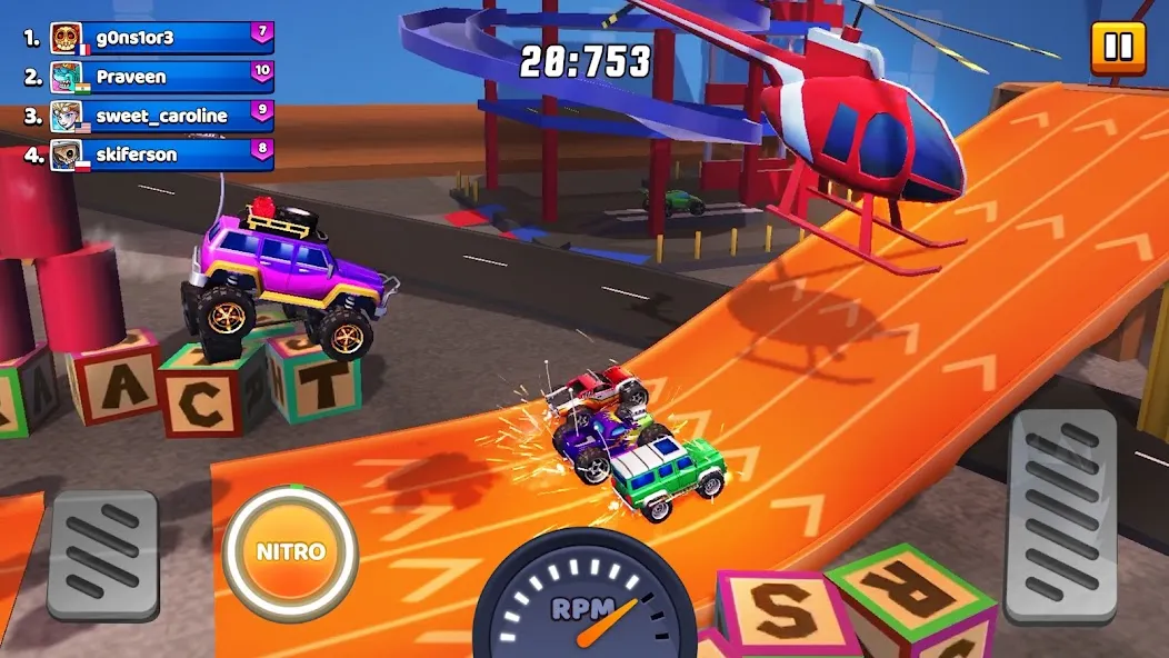 Скачать взлом Nitro Jump Racing (Нитро Джамп Рейсинг) [МОД MegaMod] на Андроид