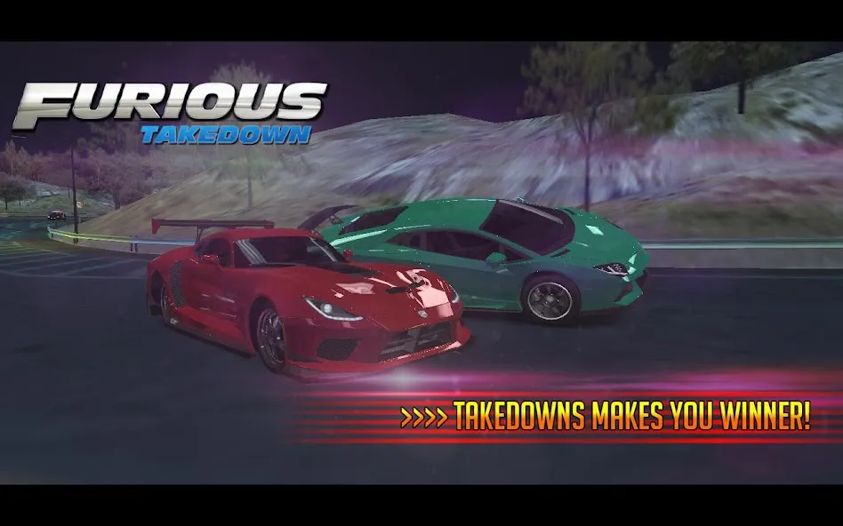 Скачать взлом Furious: Takedown Racing (Фьюриъс) [МОД Money] на Андроид