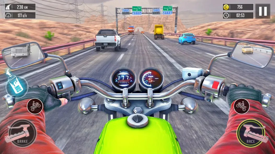 Скачать взлом гоночные игры мотоцикл игра [МОД Много денег] на Андроид