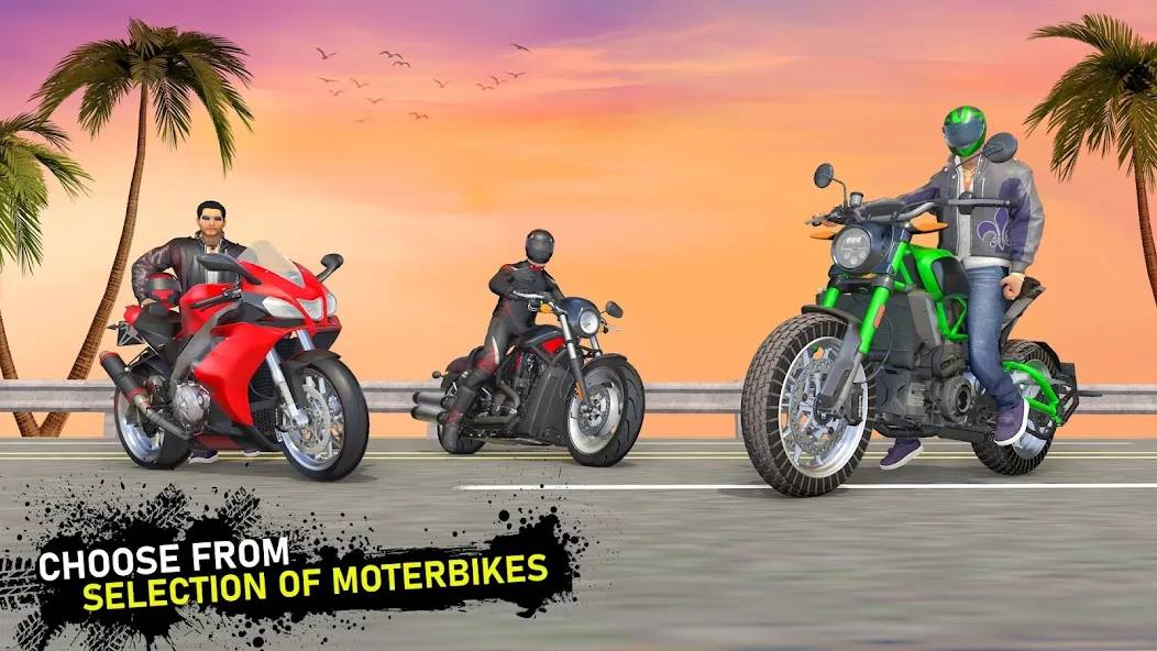 Скачать взлом Moto Traffic Bike Race Game 3d (Мото Трафик Байк Рейс Гейм 3д) [МОД Все открыто] на Андроид