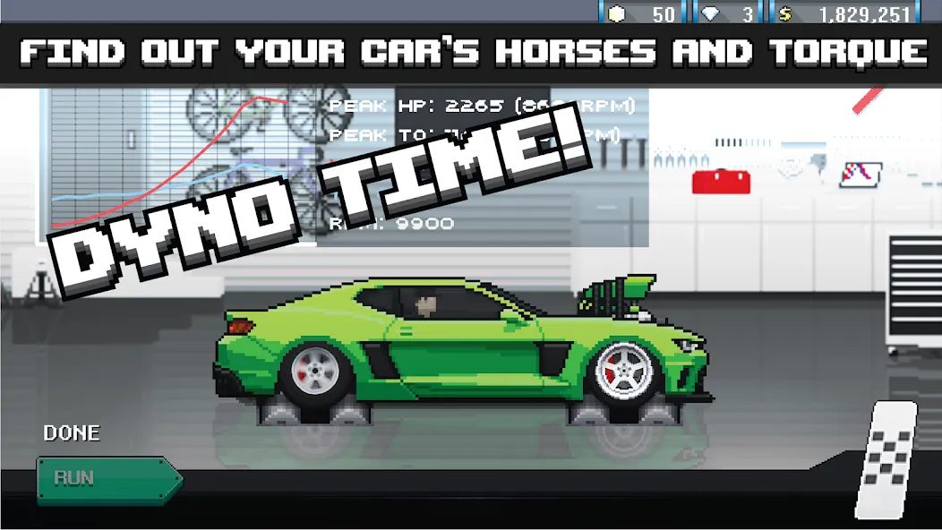 Скачать взлом Pixel Car Racer (Пиксельный гоночный автомобиль) [МОД MegaMod] на Андроид