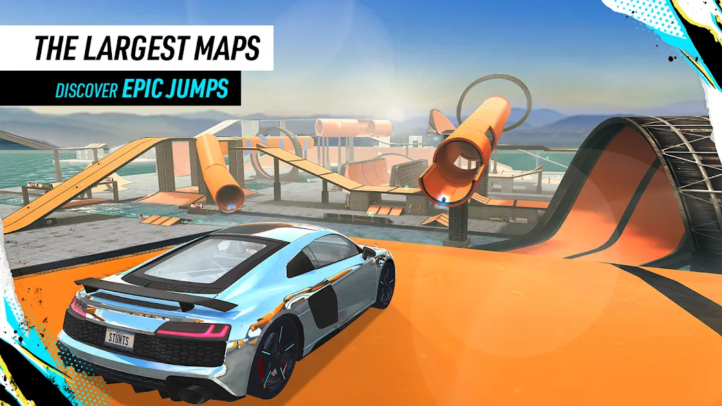 Скачать взлом Car Stunt Races: Mega Ramps (Кар Стант Рейсы) [МОД Все открыто] на Андроид
