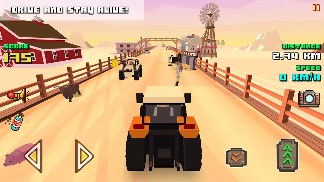 Скачать взлом Blocky Farm Racing & Simulator [МОД Money] на Андроид