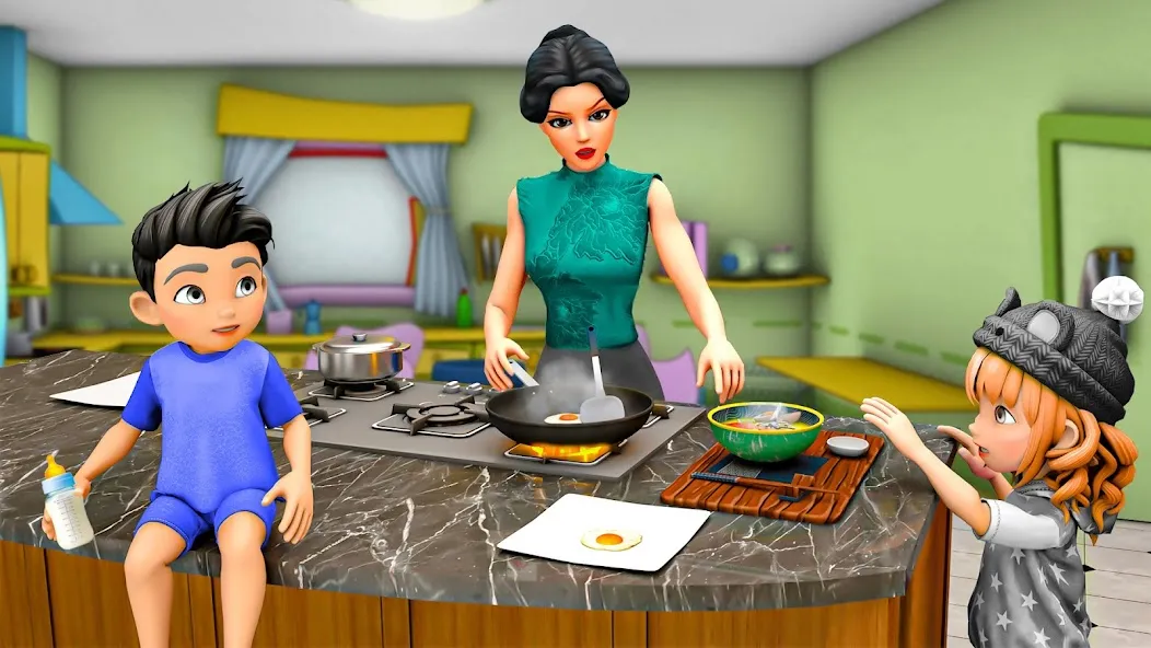 Скачать взлом Virtual Mother Simulator 3D (Виртуальные игры богатой материальной жизни) [МОД Unlocked] на Андроид