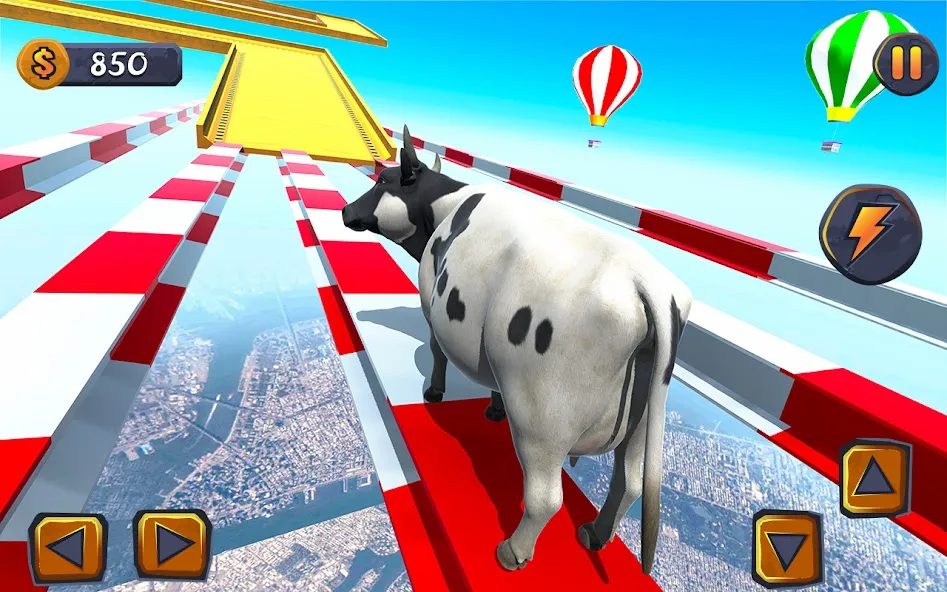 Скачать взлом Эпическая игра Cow Ramp Rush  [МОД MegaMod] на Андроид