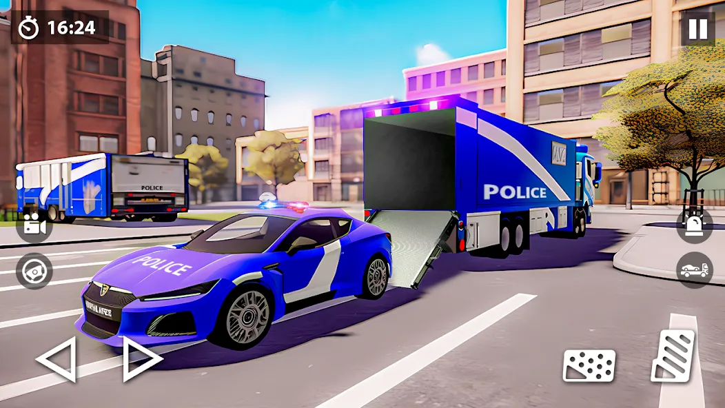 Скачать взлом US Police Car Transporter Game (Полицейский транспорт игры) [МОД Unlocked] на Андроид