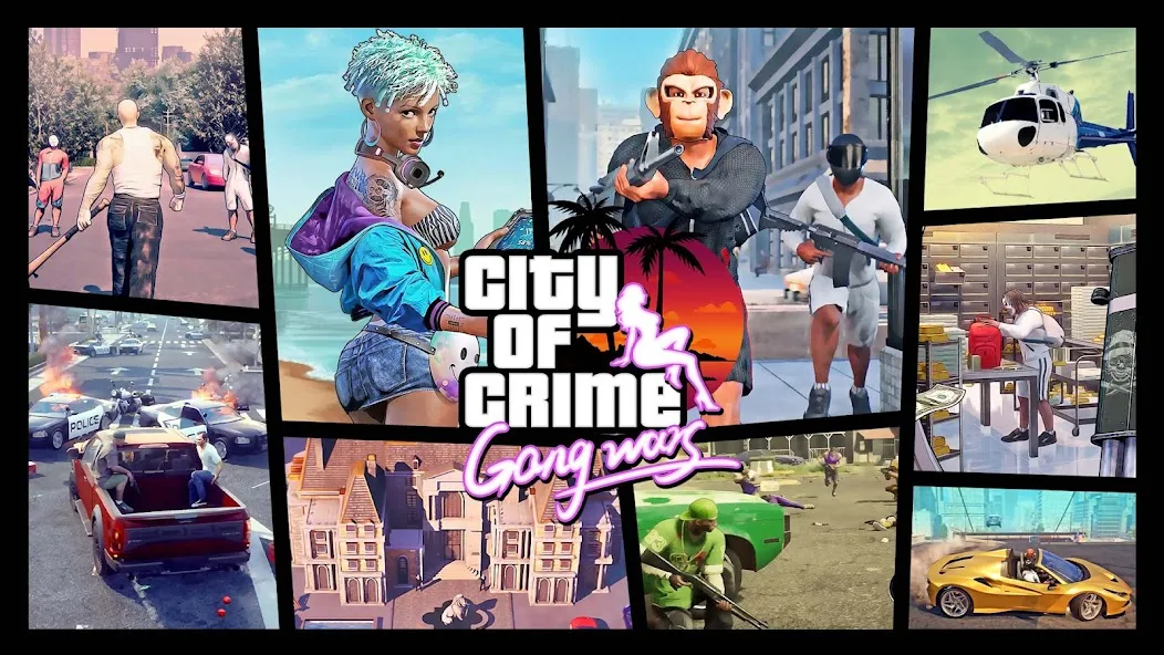 Скачать взлом City of Crime: Gang Wars (Сити оф Крайм) [МОД Unlocked] на Андроид