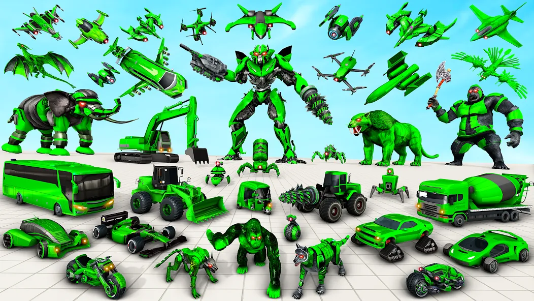 Скачать взлом Multi Animal Robot Car Games (Мульти Анимал Робот Кар Игры) [МОД MegaMod] на Андроид