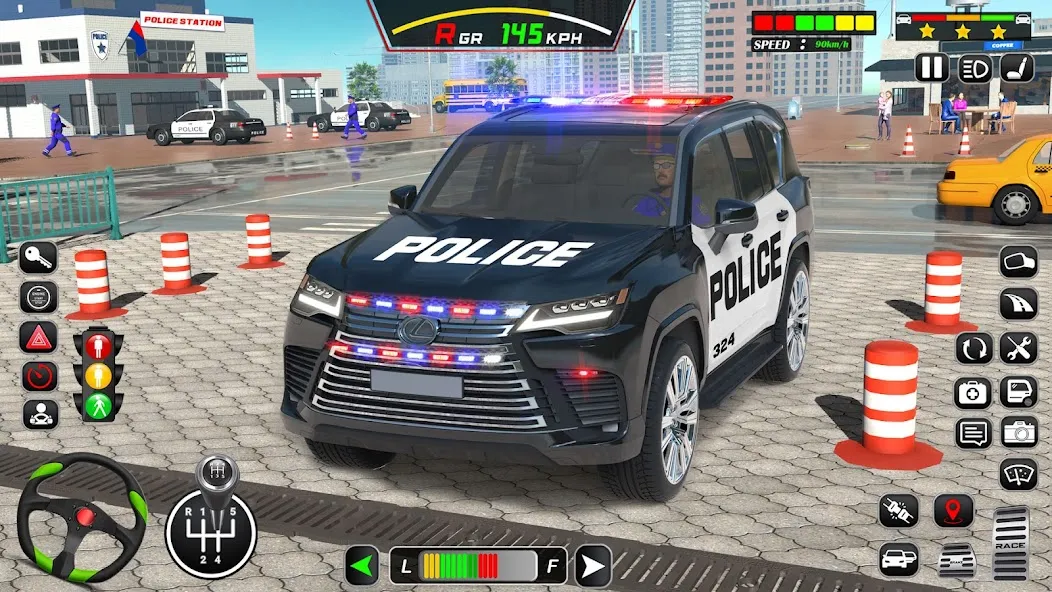 Скачать взлом Police Car Driving School Game (Полицейская школа вождения автомобилей) [МОД Все открыто] на Андроид