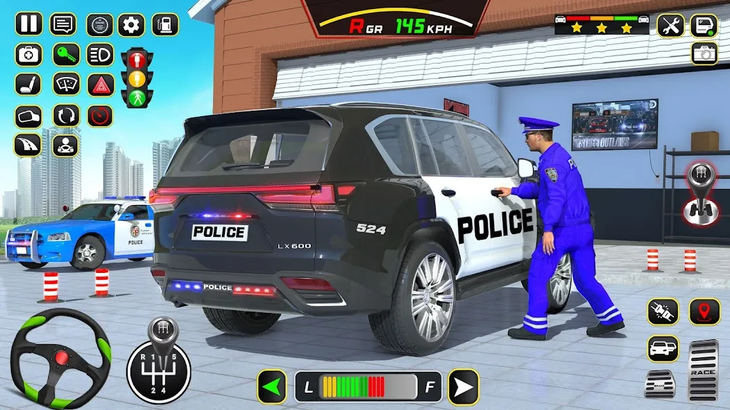 Скачать взлом Police Car Driving School Game (Полицейская школа вождения автомобилей) [МОД Все открыто] на Андроид