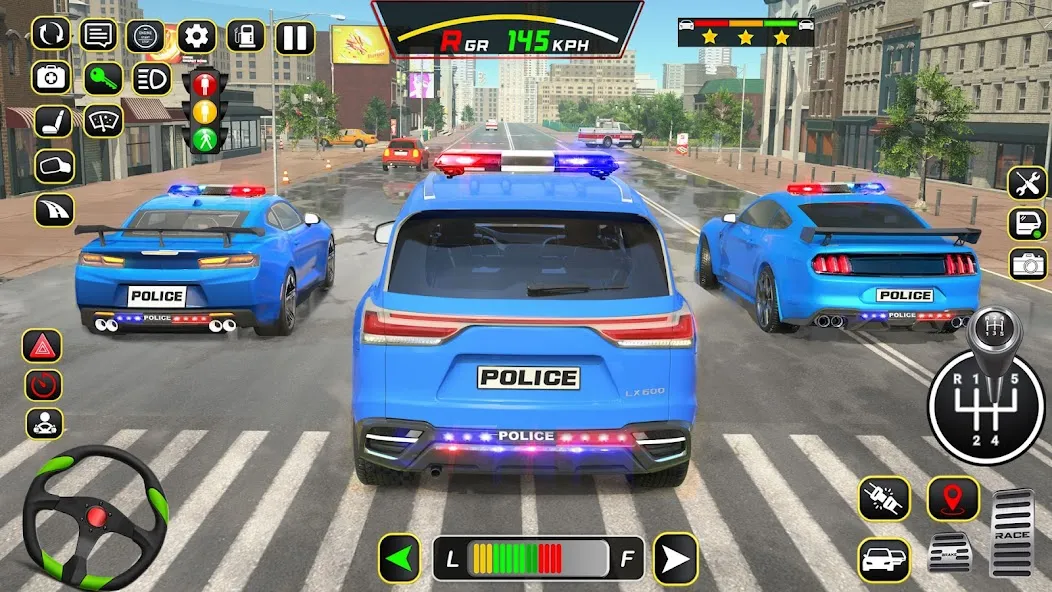Скачать взлом Police Car Driving School Game (Полицейская школа вождения автомобилей) [МОД Все открыто] на Андроид