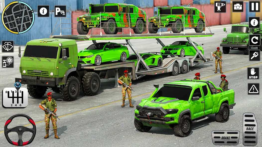 Скачать взлом US Army Games Truck Transport (Армейские военные транспортные игры) [МОД Меню] на Андроид