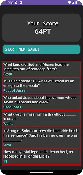 Скачать взлом Bible Trivia (Библейские загадки) [МОД Меню] на Андроид
