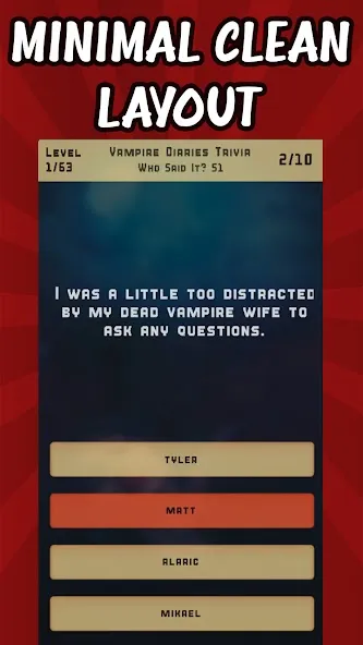 Скачать взлом Vampire Diaries Quiz Trivia (Вампирские дневники викторина виктрия) [МОД Бесконечные деньги] на Андроид