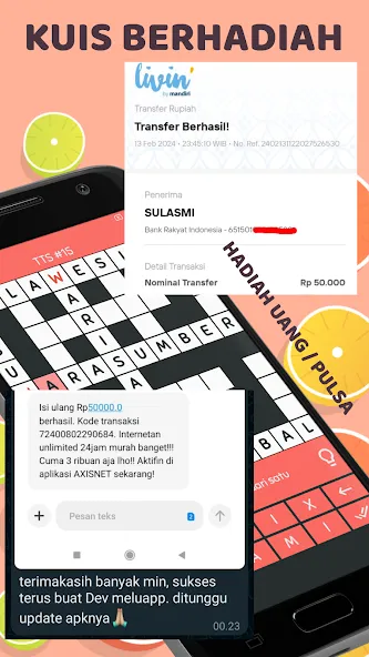 Скачать взлом TTS Pintar - Teka Teki Silang (Пинтар) [МОД Money] на Андроид