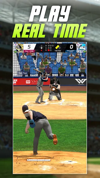 Скачать взлом Baseball Play: Real-time PVP (Бейсбольная игра) [МОД Бесконечные деньги] на Андроид